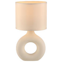Just Light Tischleuchte beige Stoff Keramik H/L/D: ca. 30x16x16 cm null 1 Brennstellen Tischleuchte_Carara - beige (16,00/30,00cm) - Just Light