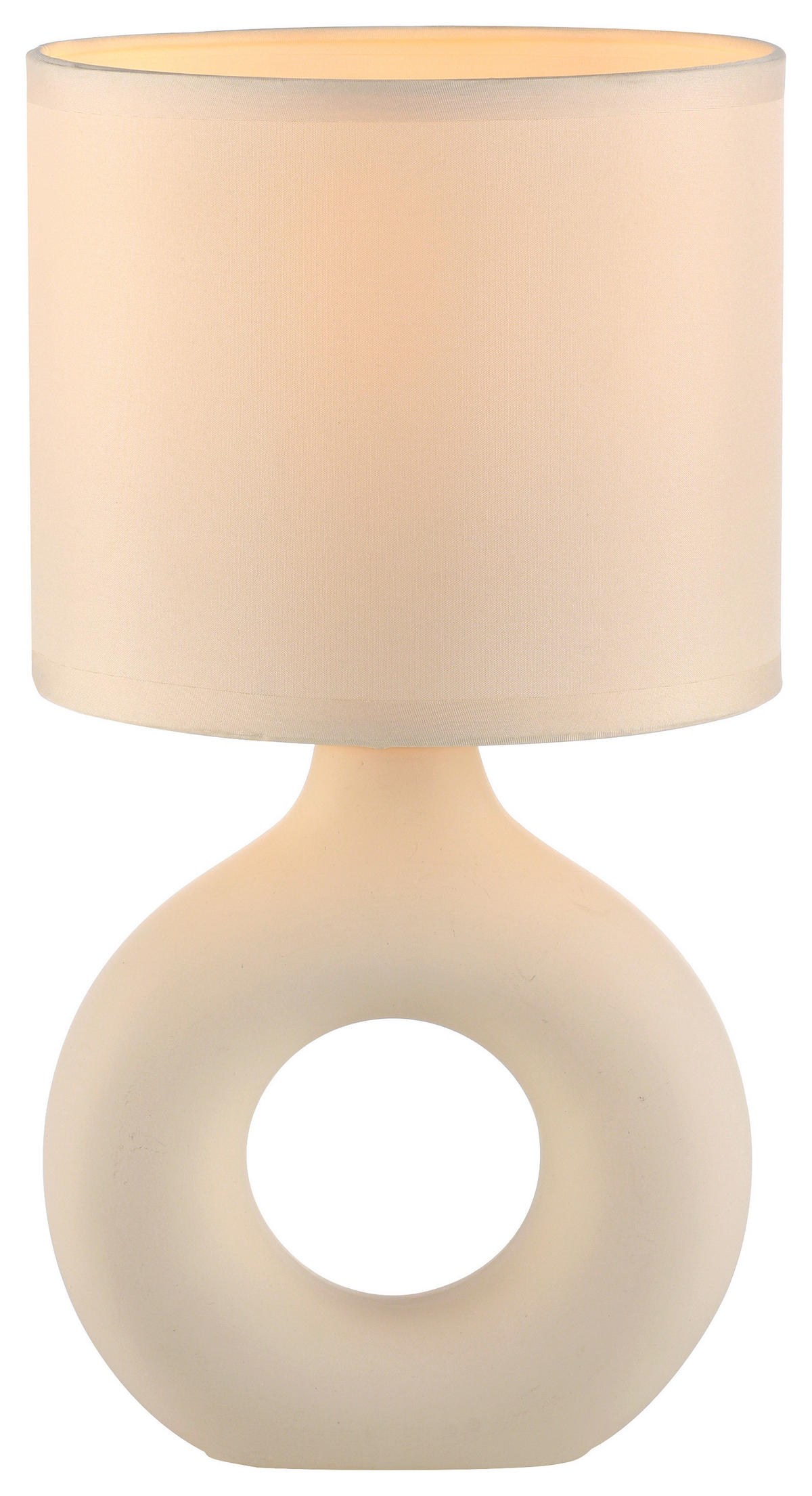 Just Light Tischleuchte beige Stoff Keramik H/L/D: ca. 30x16x16 cm null 1 Brennstellen Tischleuchte_Carara - beige (16,00/30,00cm) - Just Light