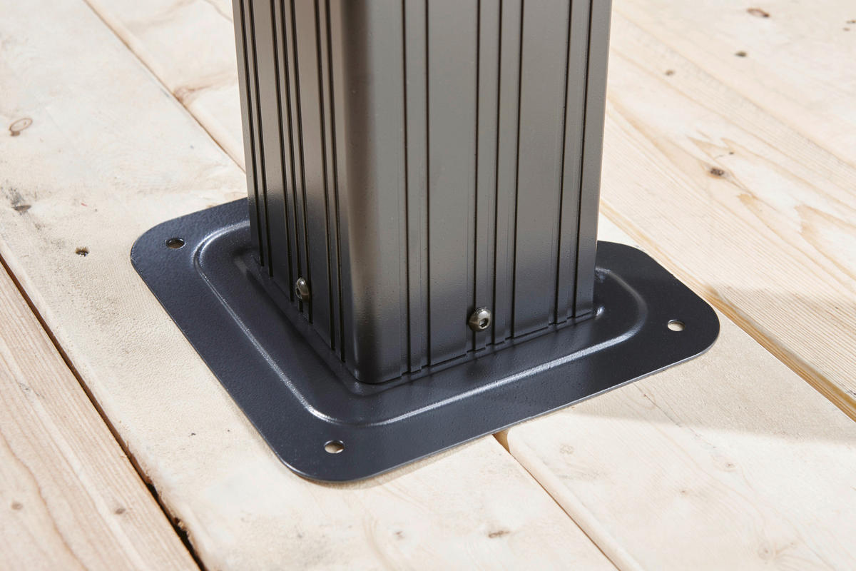 Sojag Pavillon Messina BBQ anthrazit Stahl B/H/L: ca. 292x262x179 cm Messina BBQ - anthrazit (179,00/292,00/262,00cm) - Sojag