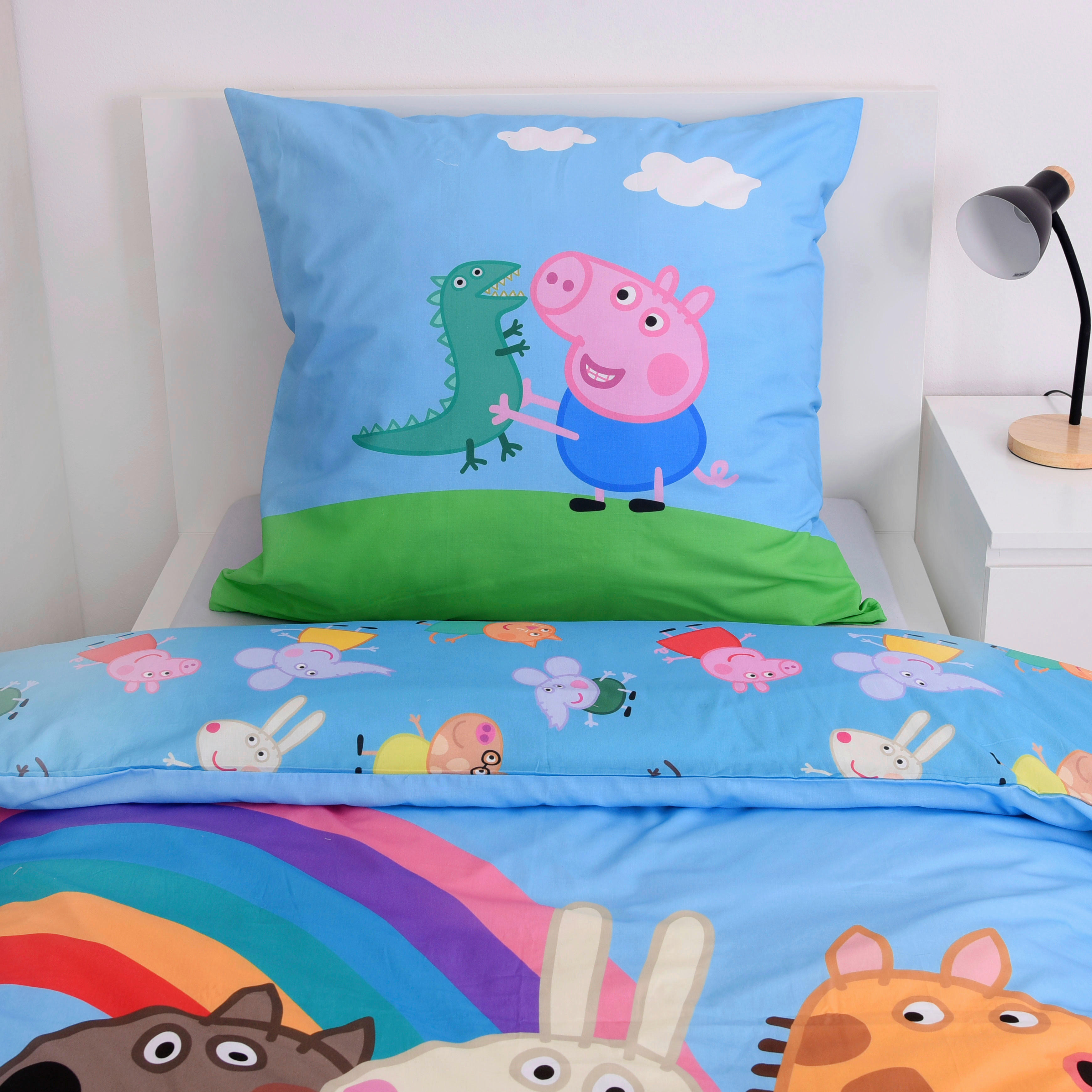 Baumwoll Wende Bettwäsche Peppa Pig Renforce Multi Baumwolle B/L: ca. 135x200 cm Peppa Pig - Multi (135,00/200,00cm)