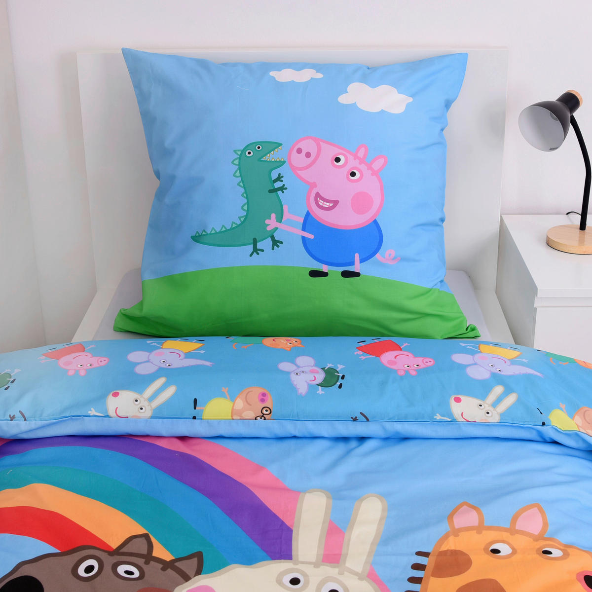 Baumwoll Wende Bettwäsche Peppa Pig Renforce Multi Baumwolle B/L: ca. 135x200 cm Peppa Pig - Multi (135,00/200,00cm)