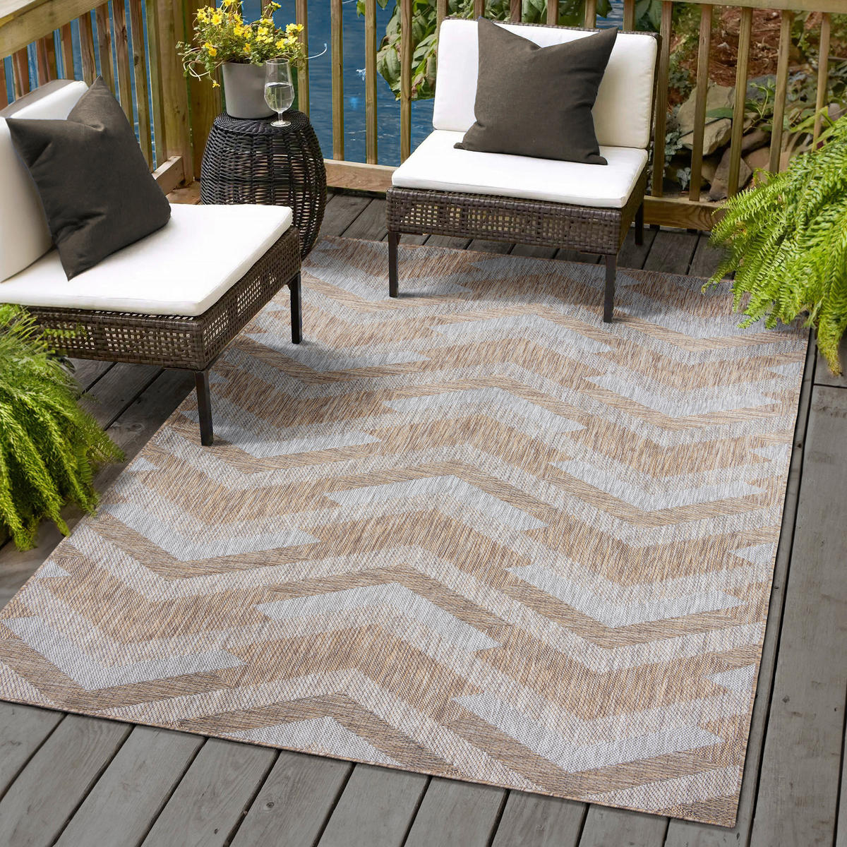 Sanat Outdoorteppich MELISSA braun B/L: ca. 160x230 cm MELISSA - braun (160,00/230,00cm) - Sanat