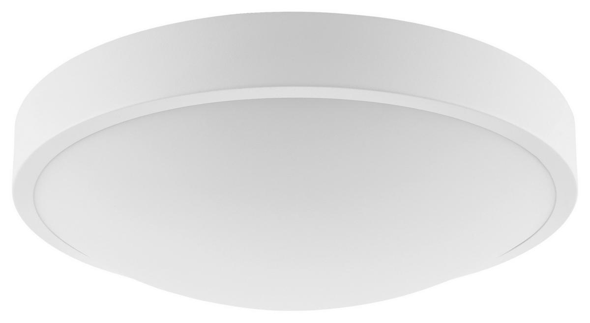 Lamkur Deckenleuchte weiß Stahl Glas B/H/L: ca. 37x8x37 cm E27 2 Brennstellen JONAS - weiß (37,00/37,00/8,00cm) - Lamkur