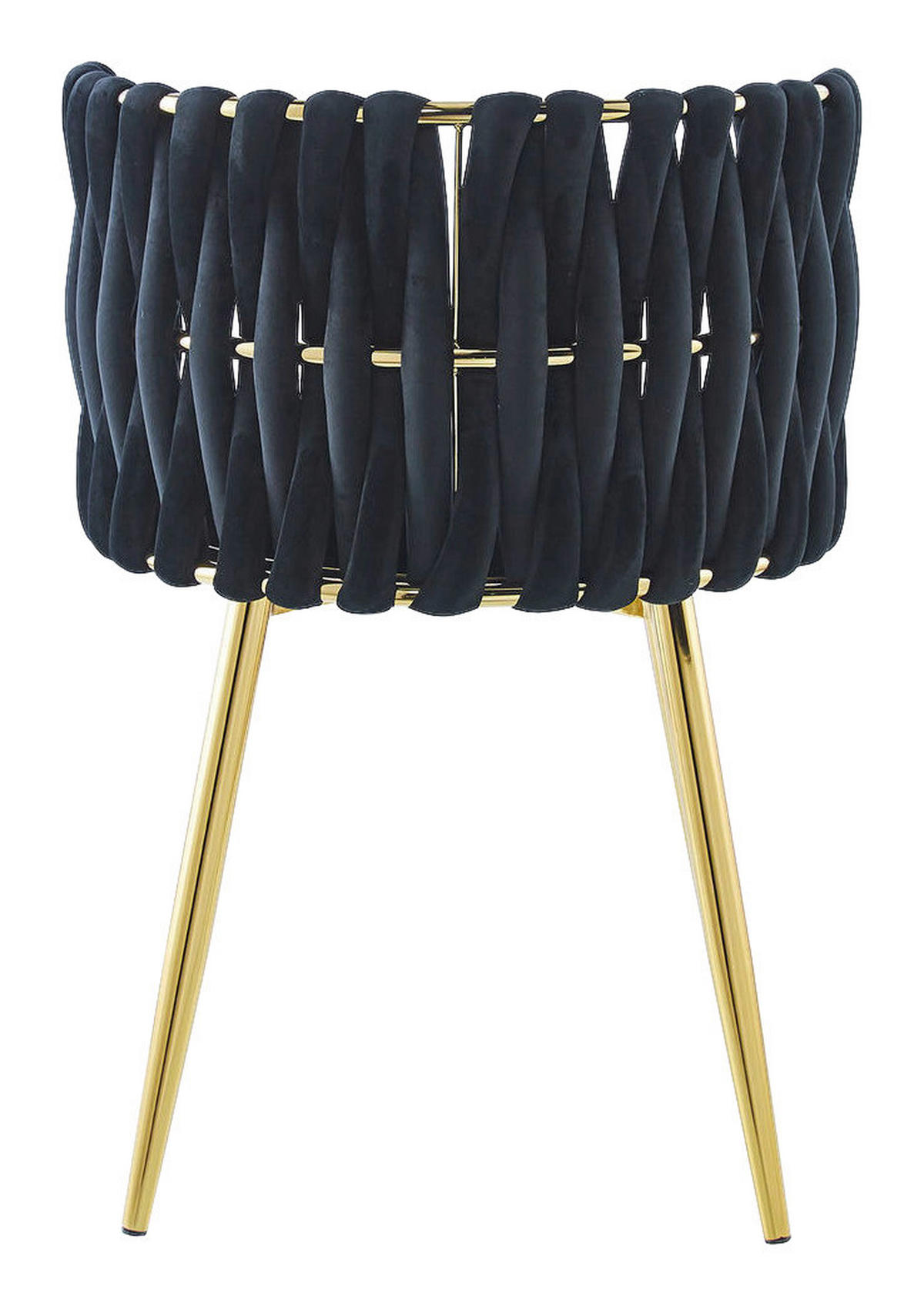 Stuhl Milla 100 2er-Set schwarz Microfaser B/H/T: ca. 57x80x53 cm Milla 100 2er-Set - gold/schwarz (57,00/80,00/53,00cm) - 360 Living