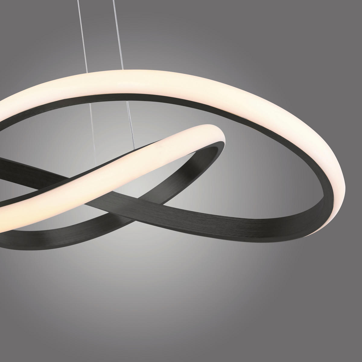 Just Light LED-Pendelleuchte MARIA 15402-18 schwarz Aluminium Gummi H/D: ca. 120x57 cm 1.0 Brennstellen MARIA - schwarz (57,00/120,00cm) - Just Light