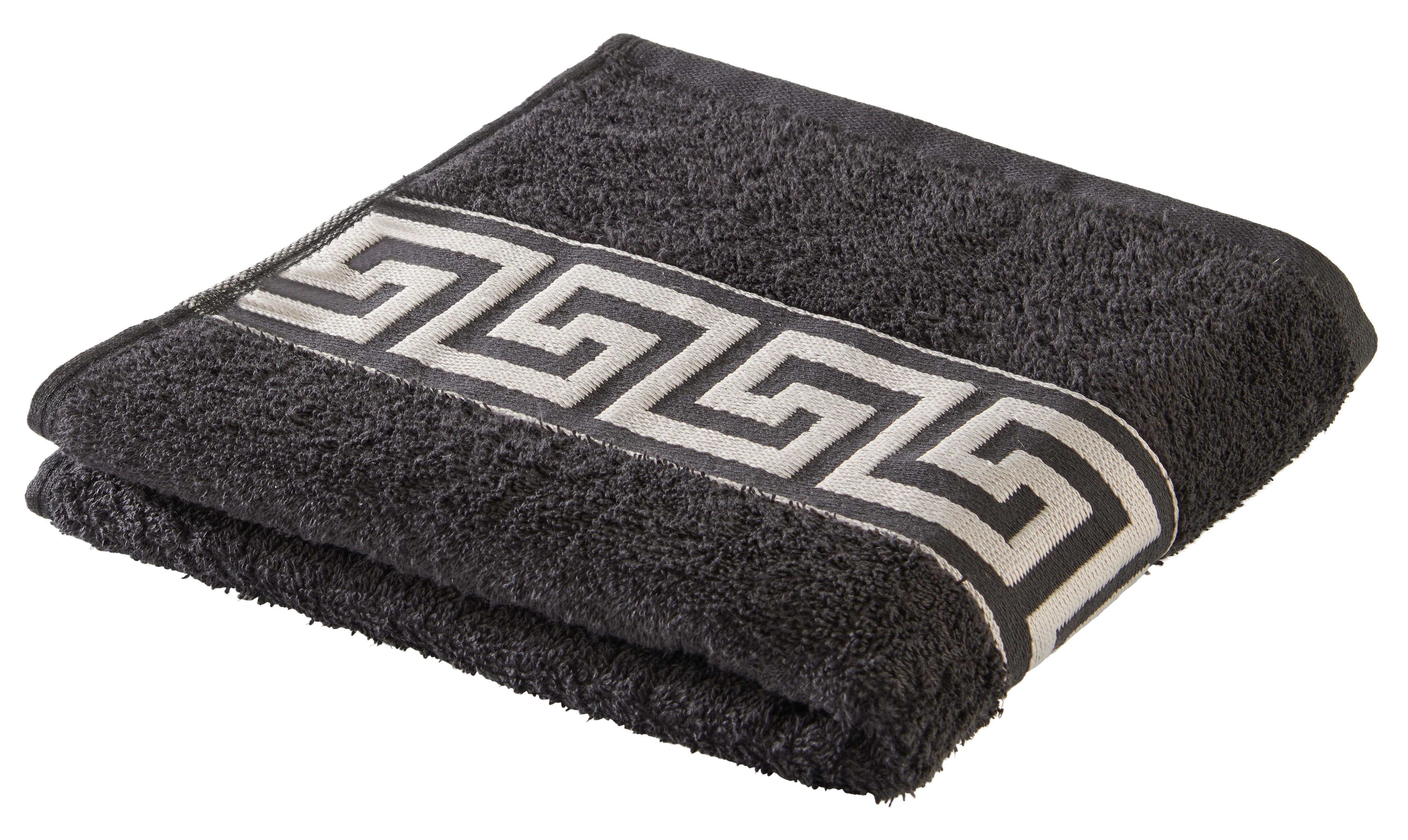 Handtuch Meand Meand - schwarz (50,00/100,00cm) - POCOline