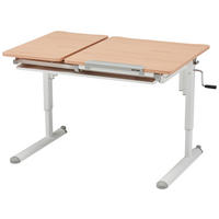 Kinderschreibtisch weiß buche Nachbildung B/H/T: ca. 110x54x54 cm Kinder-_und_Jugendschreibtisch - weiß/buche (110,00/54,00/54,00cm)