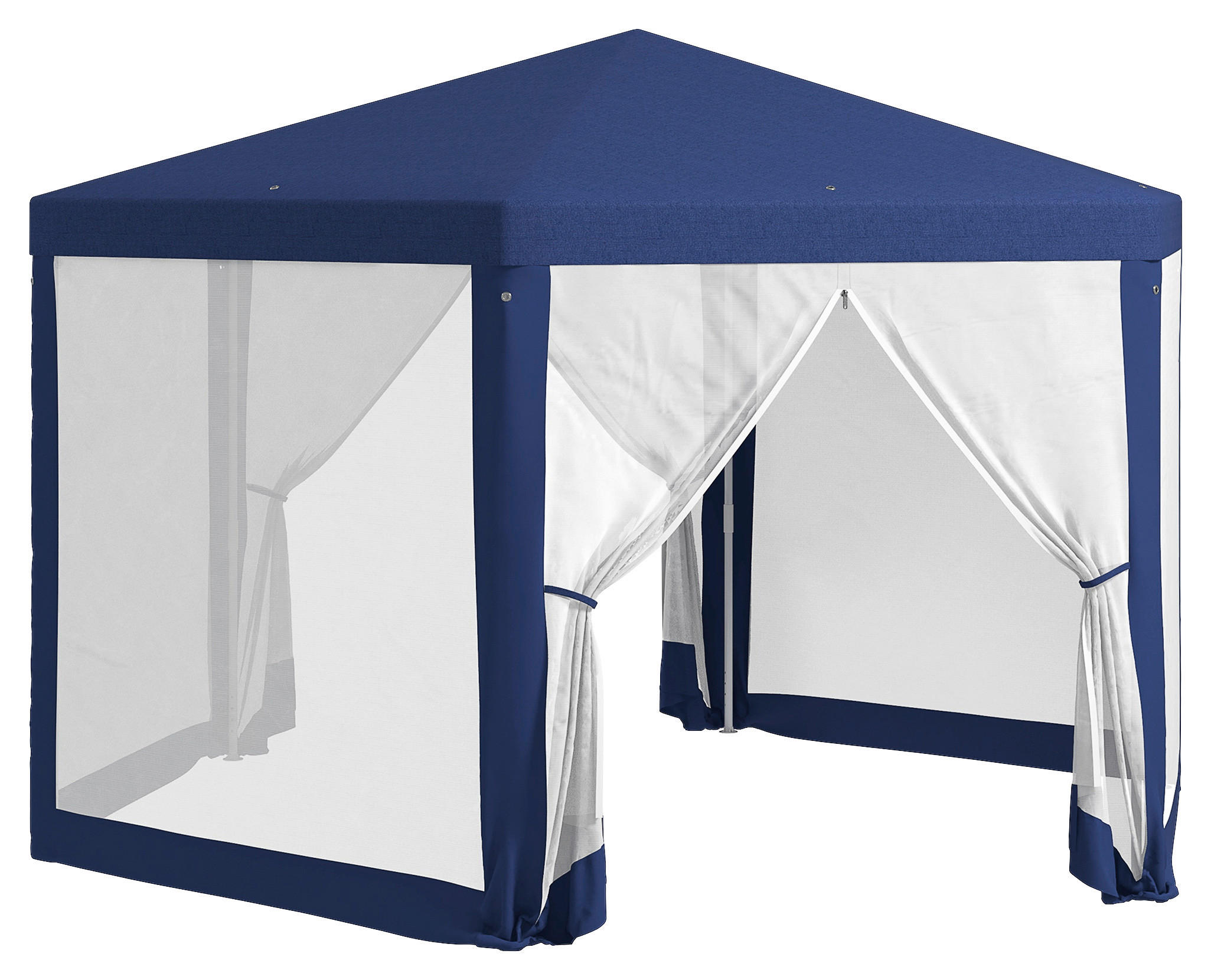 Outsunny Pavillon blau Polyester B/H/L: ca. 341,2x250x394 cm Pavillon - blau (394,00/341,20/250,00cm) - Outsunny