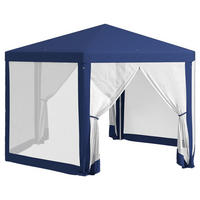 Outsunny Pavillon blau Polyester B/H/L: ca. 341,2x250x394 cm Pavillon - blau (394,00/341,20/250,00cm) - Outsunny