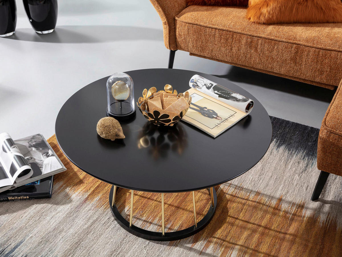 Couchtisch schwarz B/H/T: ca. 80x42x80 cm Couchtisch - schwarz (80,00/42,00/80,00cm) - Wohnling