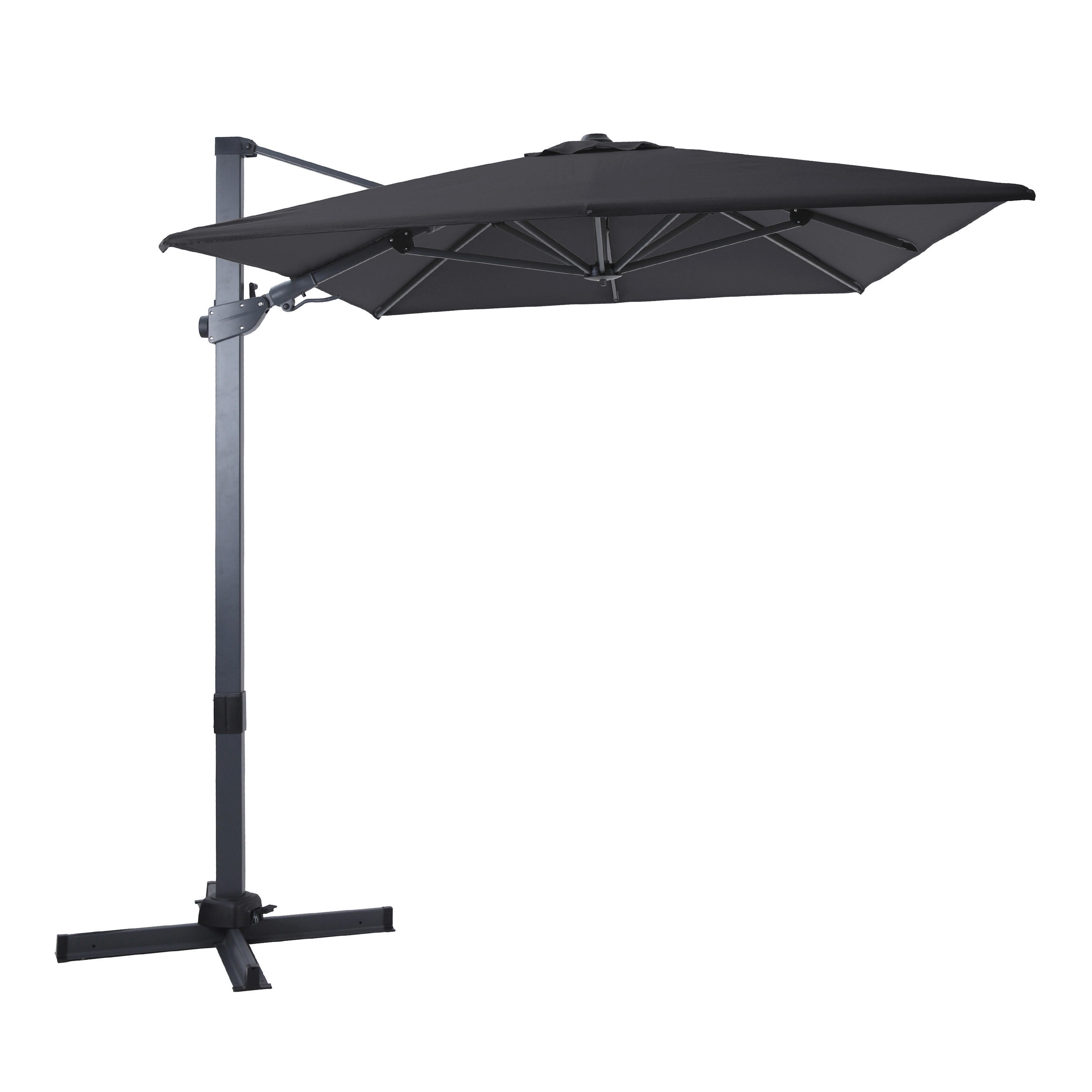 AXI Outdoor Living Ampelschirm Milad anthrazit Metall B/H/L: ca. 200x250x300 cm Milad - anthrazit/grau (300,00/200,00/250,00cm) - AXI Outdoor Living