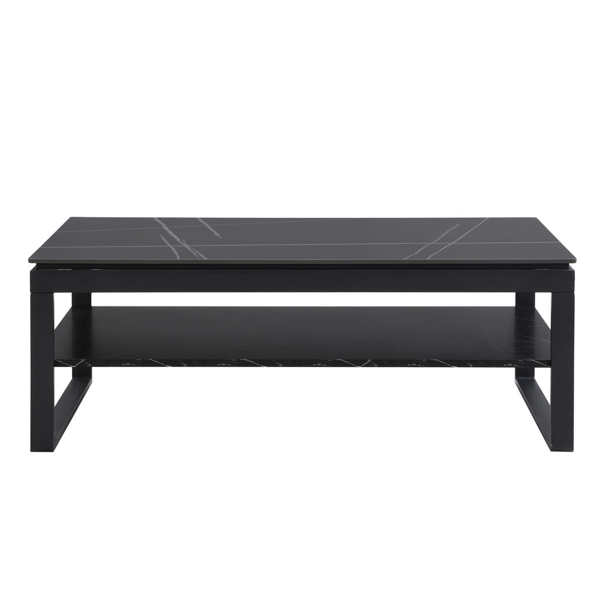 Couchtisch Mia schwarz Keramik Optik B/H/T: ca. 120x45x60 cm Mia - schwarz (120,00/45,00/60,00cm)