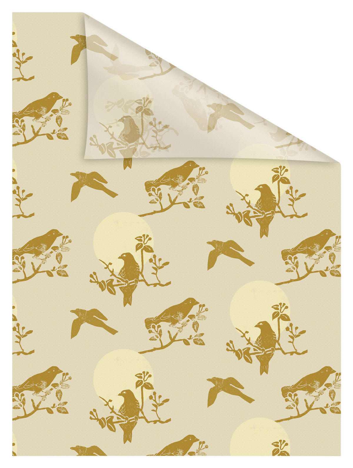 LICHTBLICK Fensterfolie Moon Birds Vögel Moon Birds beige B/L: ca. 50x50 cm Moon Birds - beige (50,00/50,00cm) - LICHTBLICK