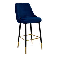 Barhocker Mojo 101 blau Microfaser B/H/T: ca. 53x110x57 cm Mojo 101 - blau/schwarz (53,00/110,00/57,00cm) - 360 Living