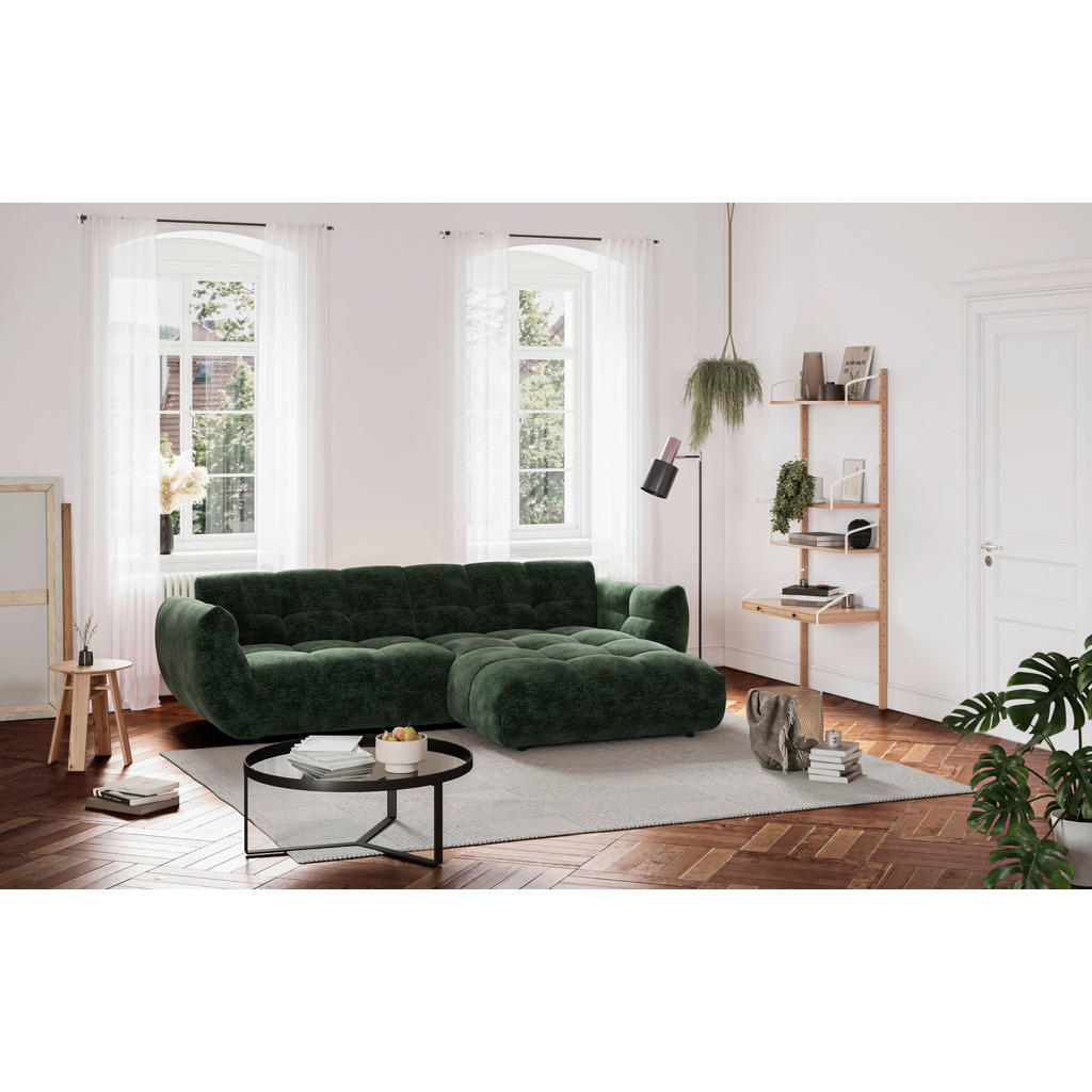 Thumbnail - Ecksofa Panda grün Microfaser B/H/T: ca. 280x81x178 cm