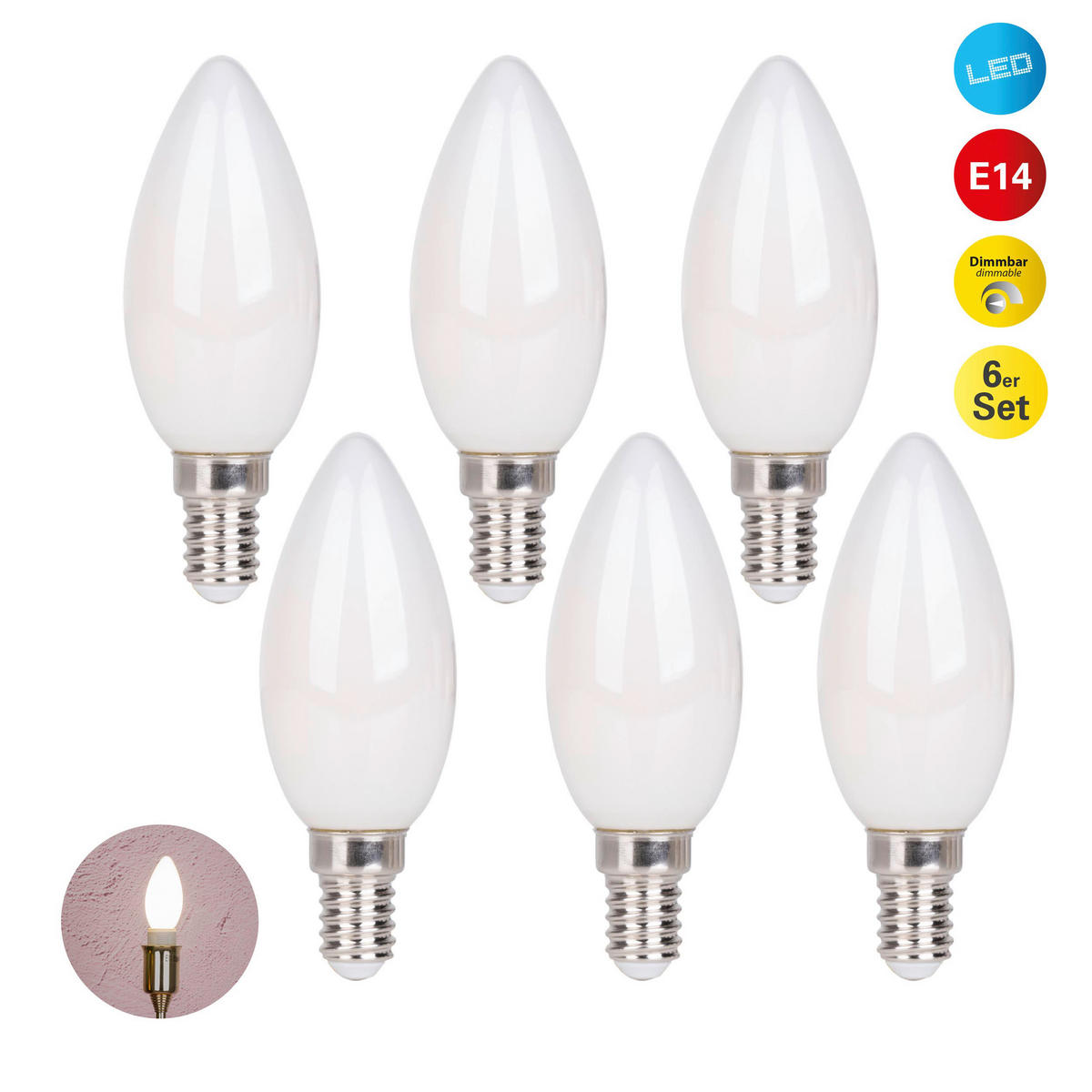 Näve Leuchten LED-Leuchtmittel 4138806 E14 Daffy - weiß (3,50/10,20/3,50cm) - Näve Leuchten
