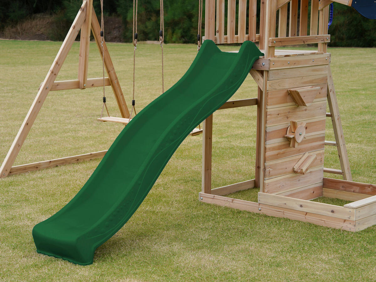 AXI Spielturm Malik braun B/H/L: ca. 345x270x336 cm Malik - braun/grün (336,00/345,00/270,00cm) - AXI