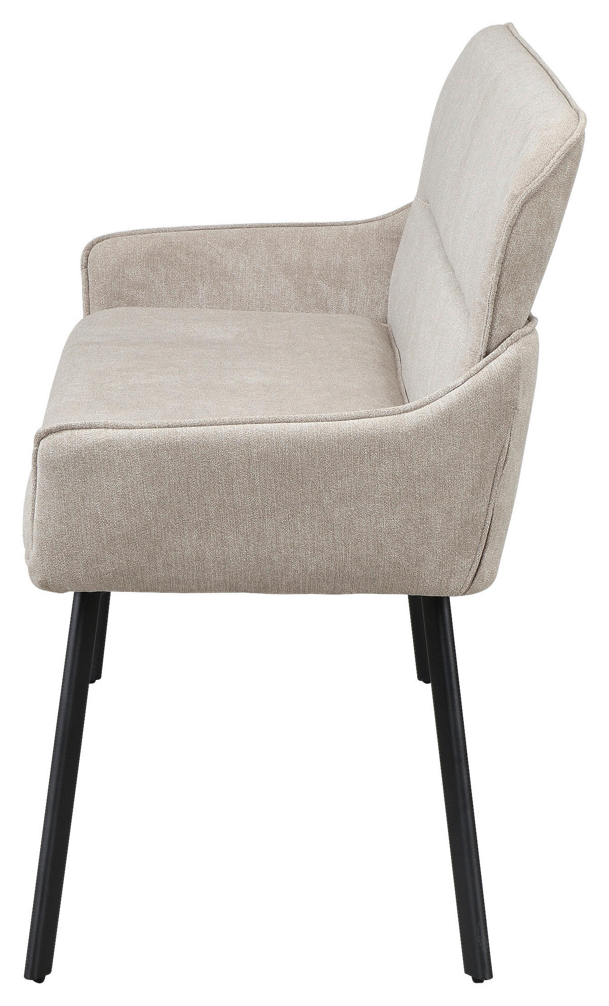 Sitzbank RICO schwarz taupe Metall Stoff B/H/T: ca. 160x90x62 cm RICO - schwarz/taupe (160,00/90,00/62,00cm) - byLIVING