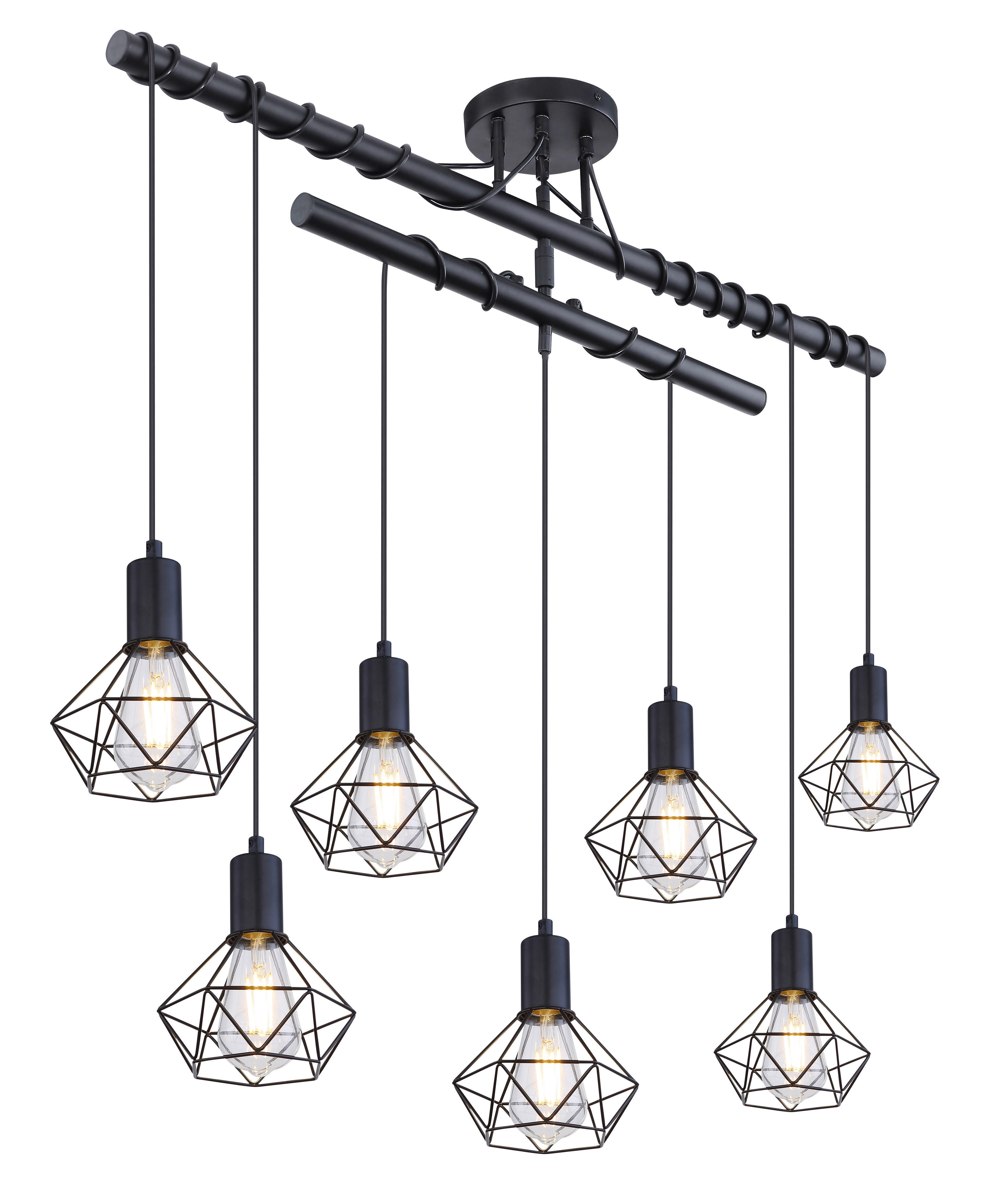 Globo Pendelleuchte 7flg. Xara I 54802S-7D L. 100 cm