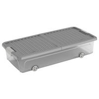 Curver Unterbettbox transparent B/H/L: ca. 37x17x73 cm Rollbox_flach - transparent/grau (73,00/37,00/17,00cm) - Curver