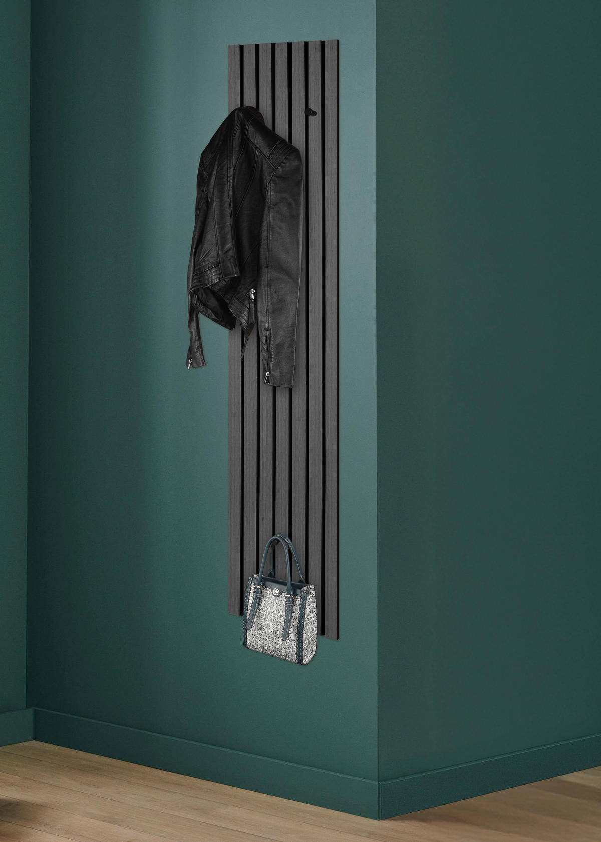 Garderobenpaneel Grace Eiche dunkel Nachbildung B/H/T: ca. 25x160x7 cm Grace - Eiche (25,00/160,00/7,00cm)