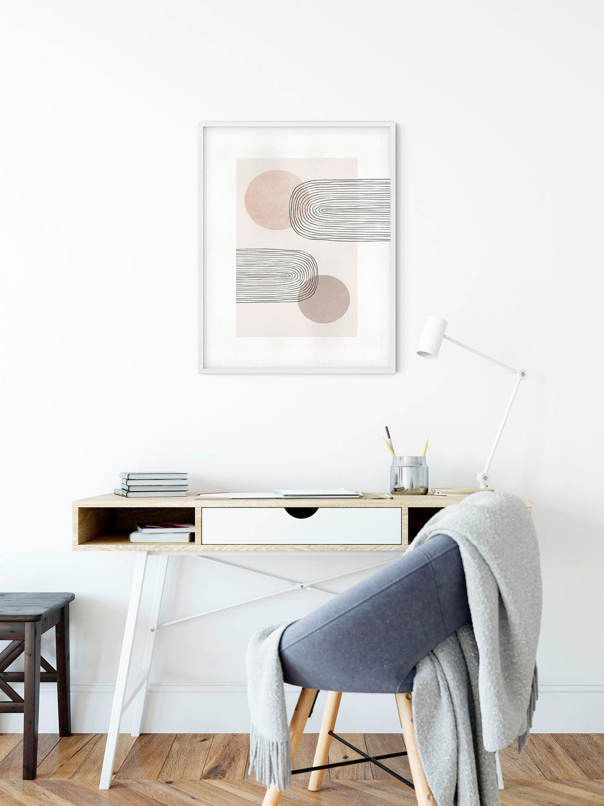 Komar Poster Line Art Rainbow Abstrakt B/L: ca. 50x70 cm Line Art Rainbow - (50,00/70,00cm) - Komar