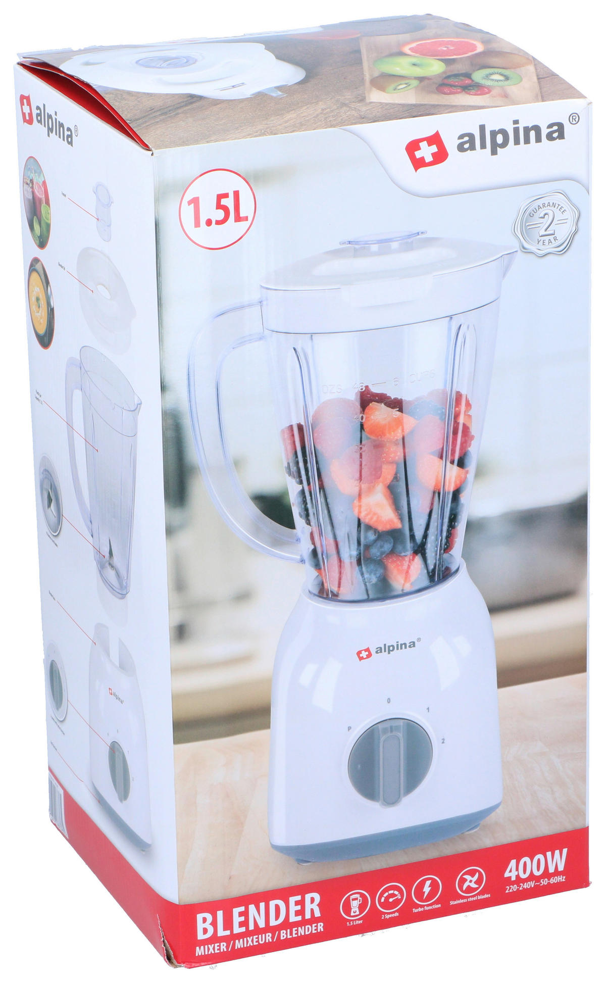 Standmixer weiß B/H/L: ca. 18x38x20 cm Standmixer - weiß (20,00/18,00/38,00cm)