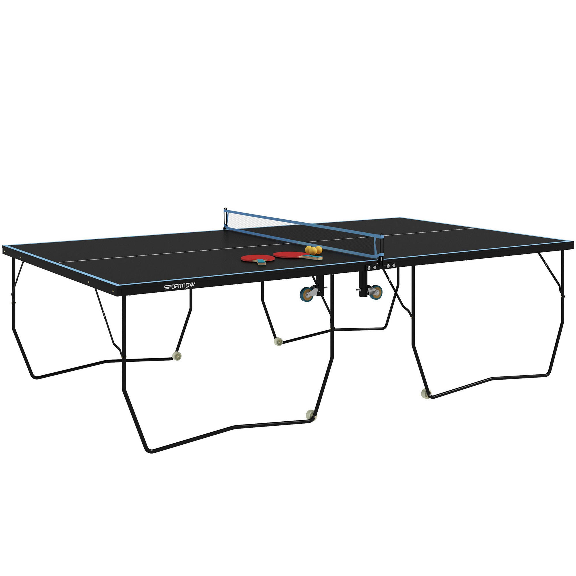 SPORTNOW Tischtennisplatte schwarz Stahl B/H/L: ca. 152,5x76x274 cm Tischtennisplatte - schwarz (274,00/152,50/76,00cm) - SPORTNOW