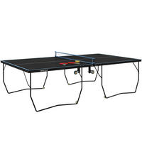 SPORTNOW Tischtennisplatte schwarz Stahl B/H/L: ca. 152,5x76x274 cm Tischtennisplatte - schwarz (274,00/152,50/76,00cm) - SPORTNOW