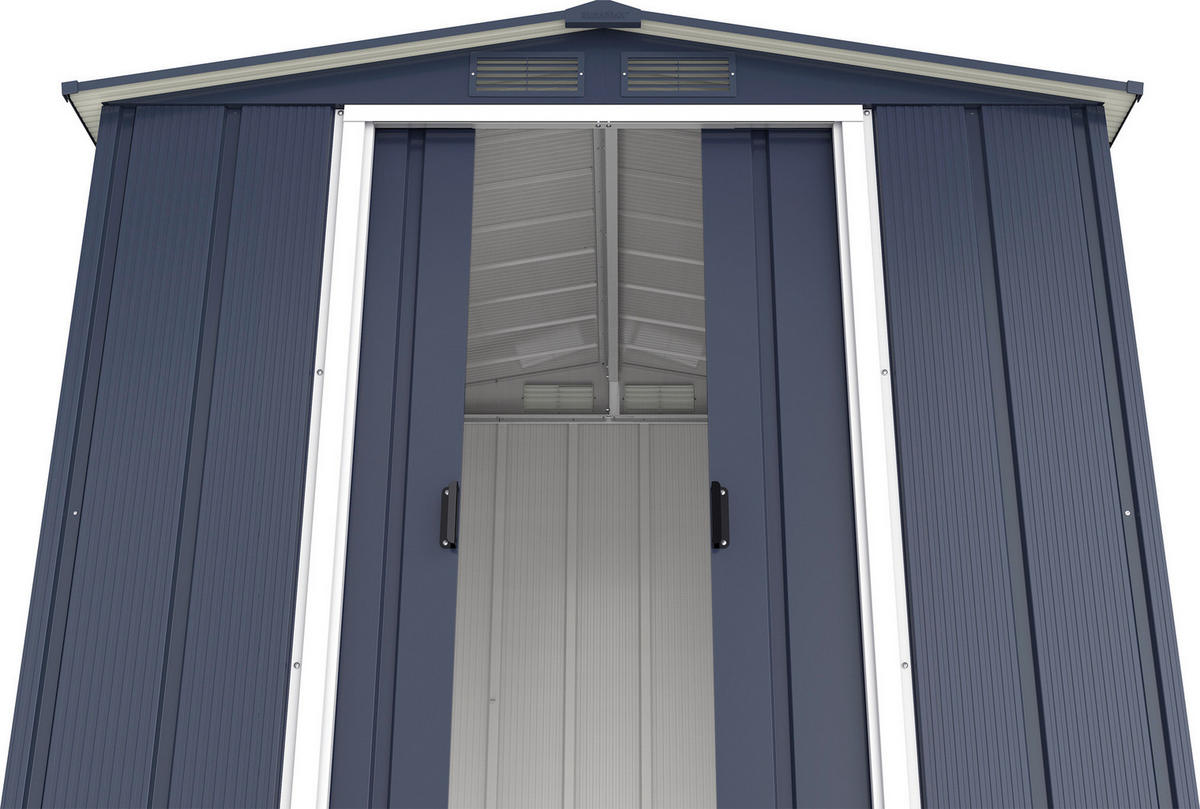 VCM Gerätehaus anthrazit B/H/L: ca. 202x181x174 cm Gerätehaus mit Schiebetür - anthrazit (174,00/202,00/181,00cm) - VCM