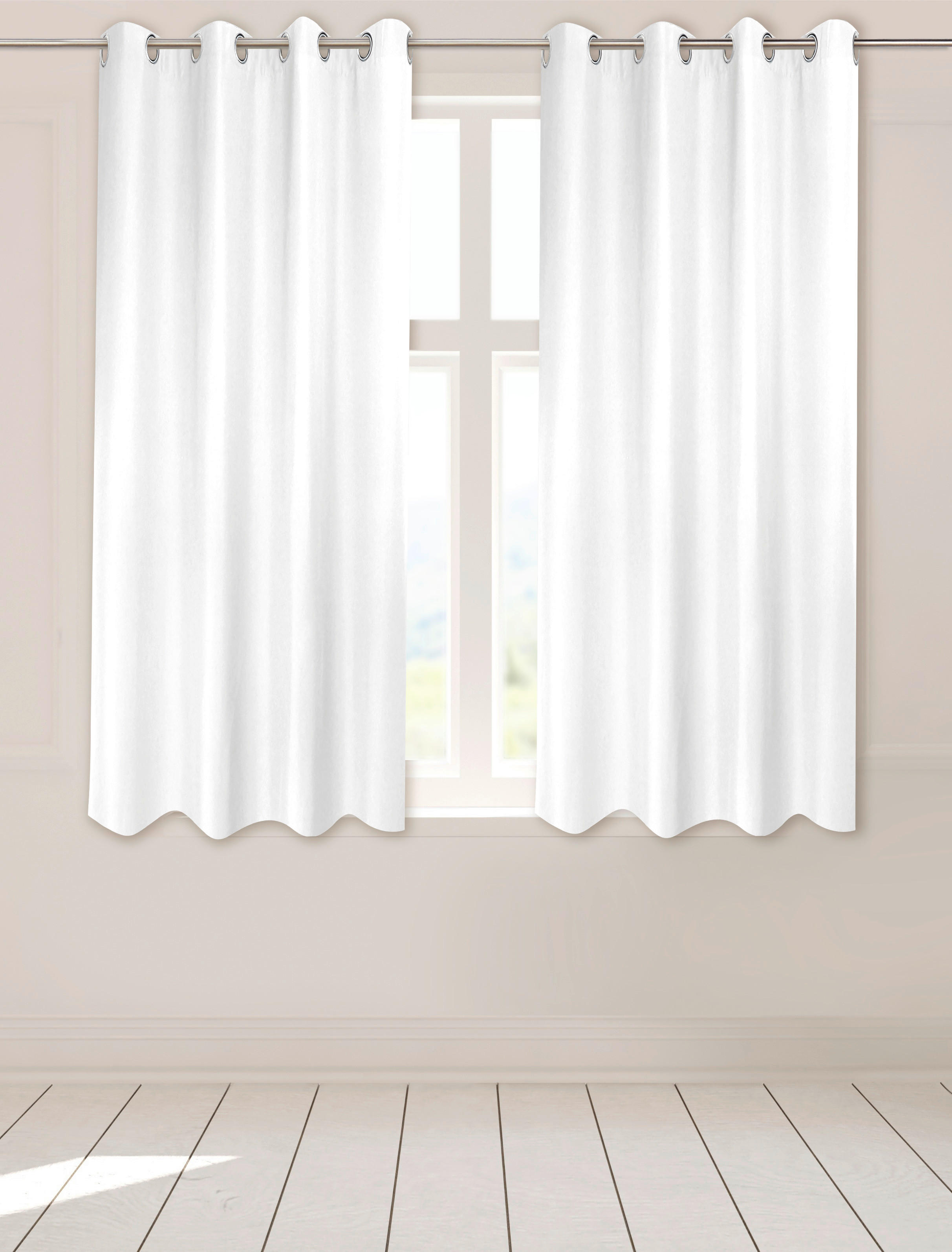 Ösenvorhang Sorrento weiß B/L: ca. 140x175 cm Sorrento - weiß (140,00/175,00cm) - POCOline