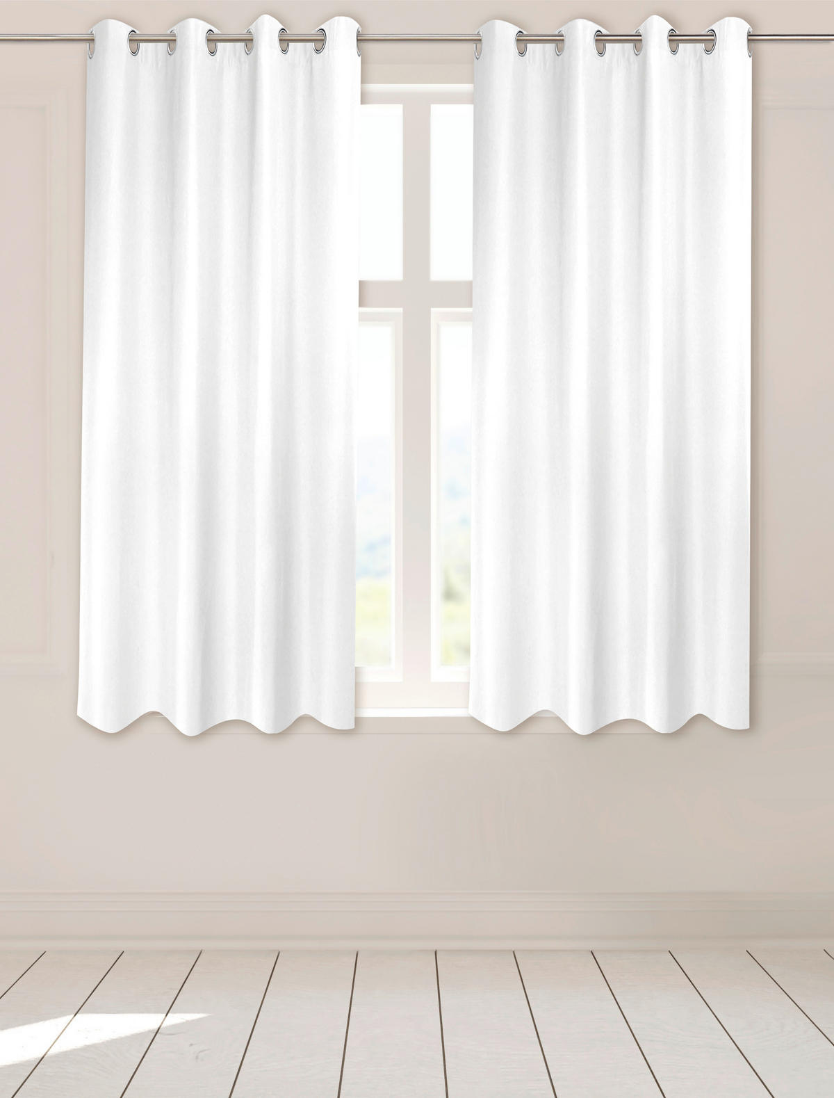 Ösenvorhang Sorrento weiß B/L: ca. 140x175 cm Sorrento - weiß (140,00/175,00cm) - POCOline