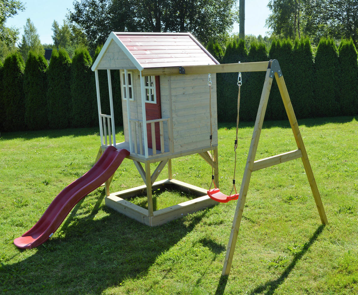 Wendi Toys Spielhaus Alpaka natur B/H/L: ca. 350x242x290 cm Alpaka - natur (290,00/350,00/242,00cm) - Wendi Toys