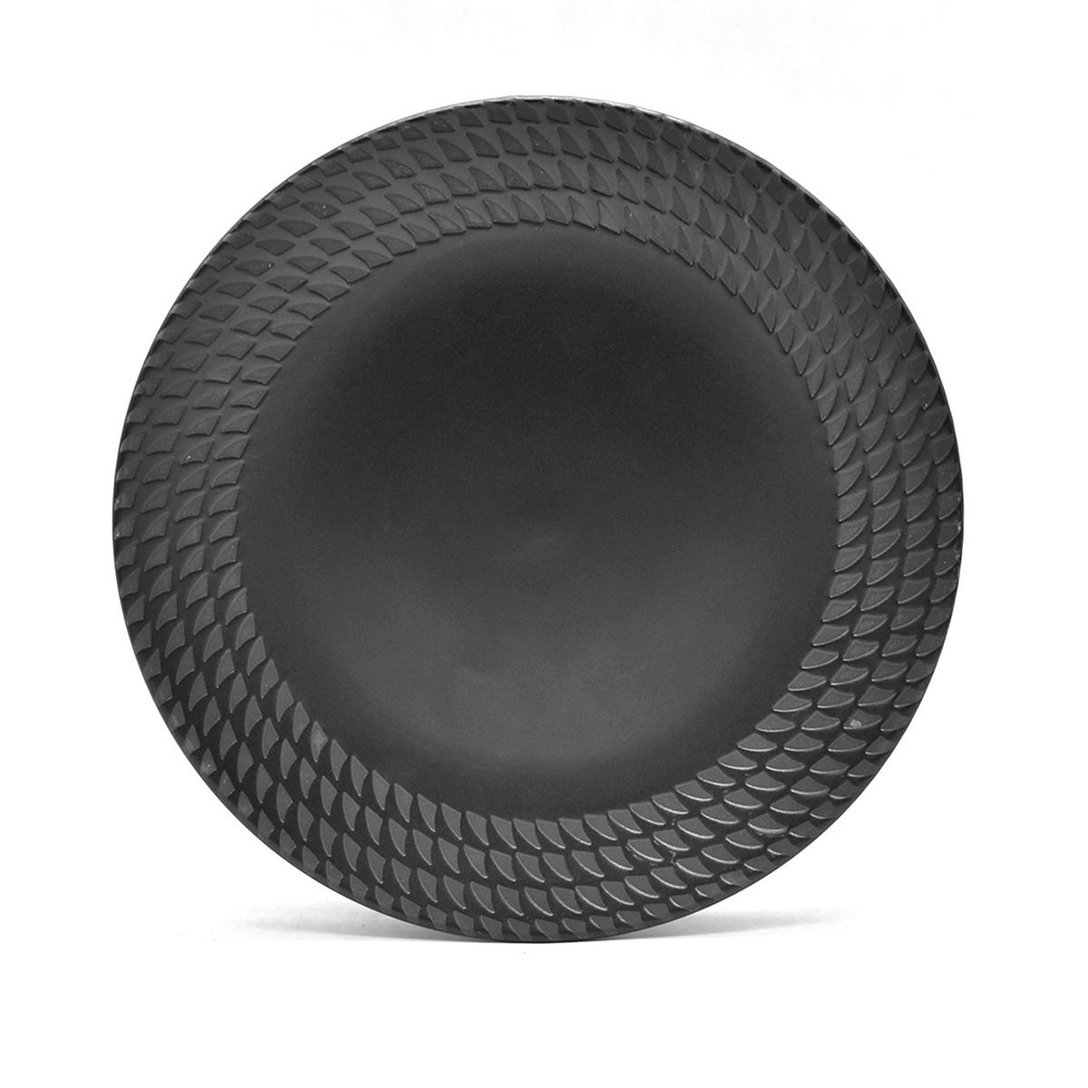 ECHTWERK Kombiservice BlackStyle schwarz Steingut 30 tlg. BlackStyle - schwarz (47,00/44,50/31,50cm) - ECHTWERK