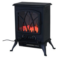 HOMCOM Elektrokamin MH820-051 schwarz Metall Glas Kunststoff B/H/T: ca. 42x54x28 cm ca. 1800 W Elektrokamin MH820-051 - schwarz (42,00/54,00/28,00cm) - HOMCOM