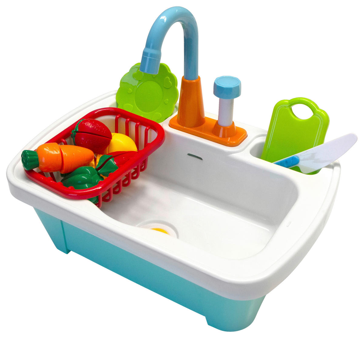 AXI Spielküchen blau B/H/L: ca. 40x30x26 cm Spielküchen - blau/weiß (26,00/40,00/30,00cm) - AXI