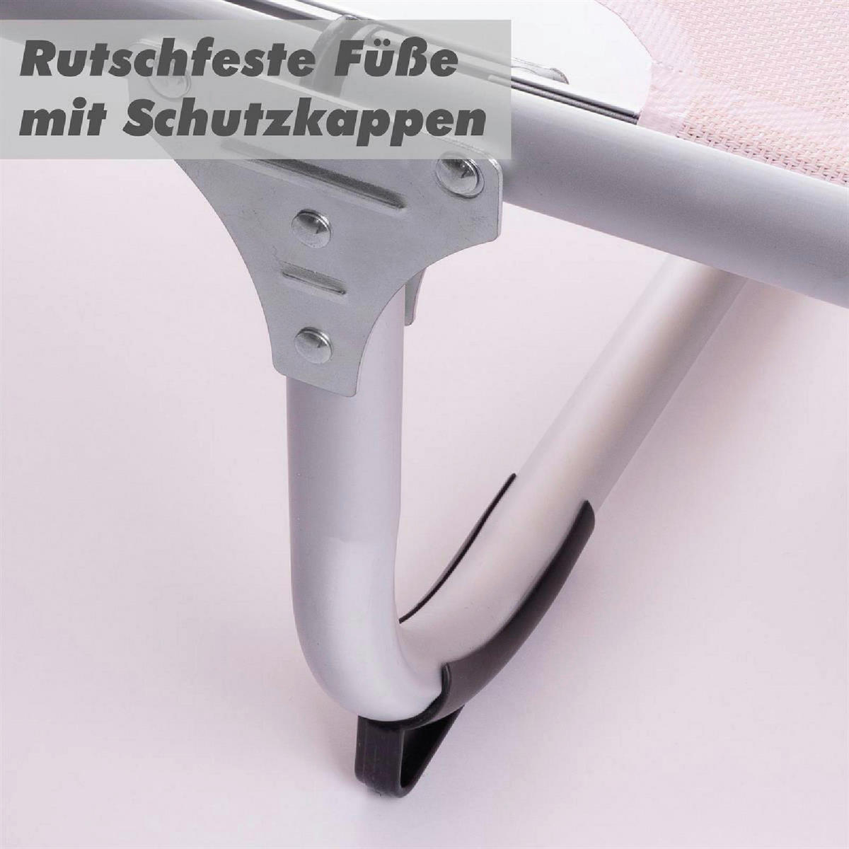 VCM Sonnenliege beige Textilene B/H/L: ca. 57x30x187 cm Sonnenliege - beige (187,00/57,00/30,00cm) - VCM