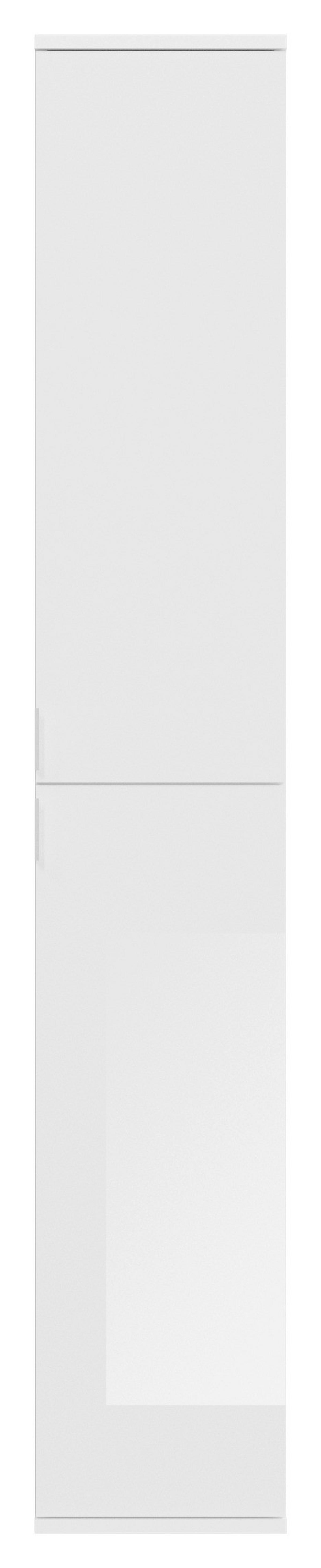 Garderobe PROJEKT Eiche Artisan Nachbildung weiß Hochglanz Spiegel B/H/T: ca. 213x193x34 cm PROJEKT - Eiche/weiß (213,00/193,00/34,00cm) - xonox.home