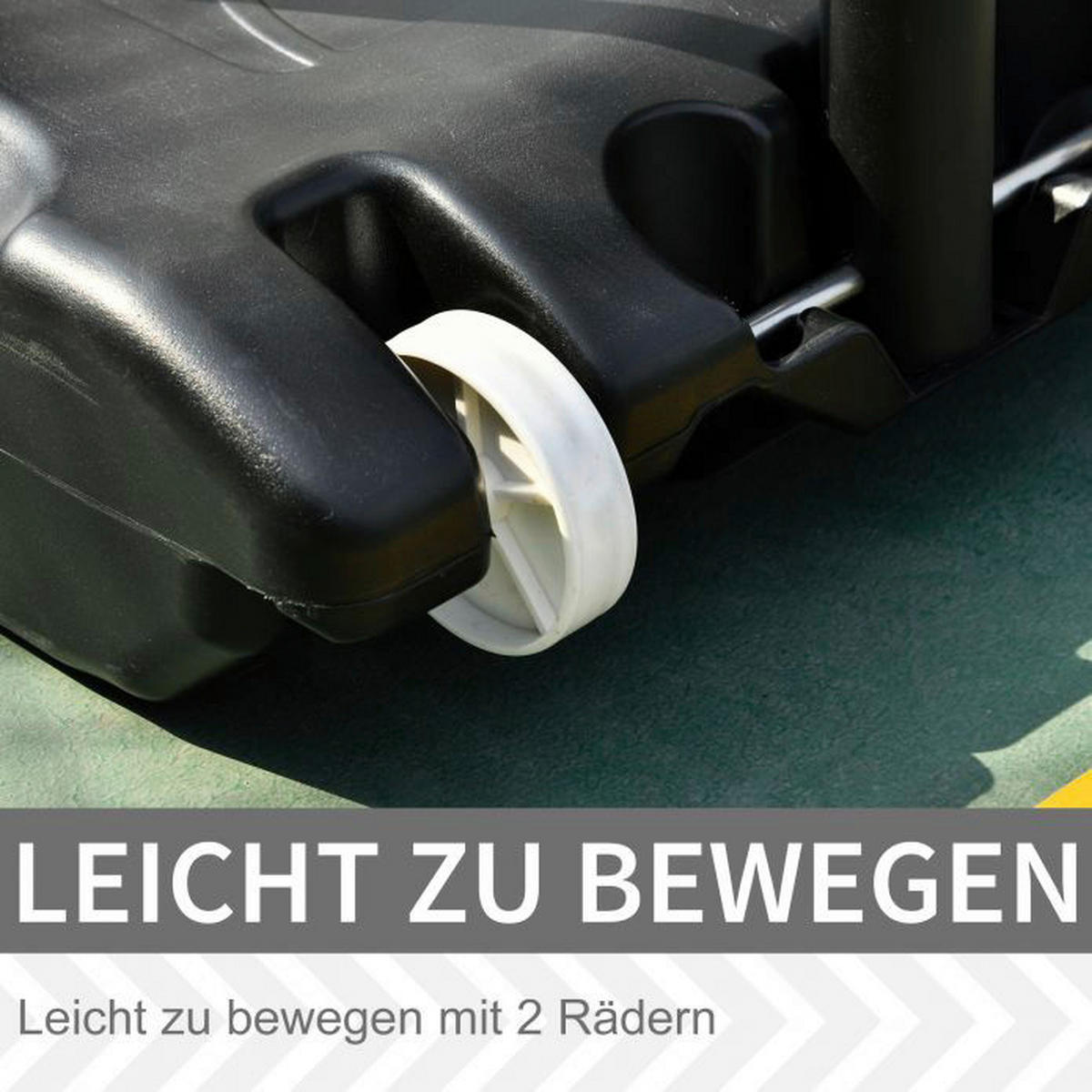 HOMCOM Basketballkorb schwarz B/H/L: ca. 83x260x75 cm Basketballkorb - schwarz (75,00/83,00/260,00cm) - HOMCOM