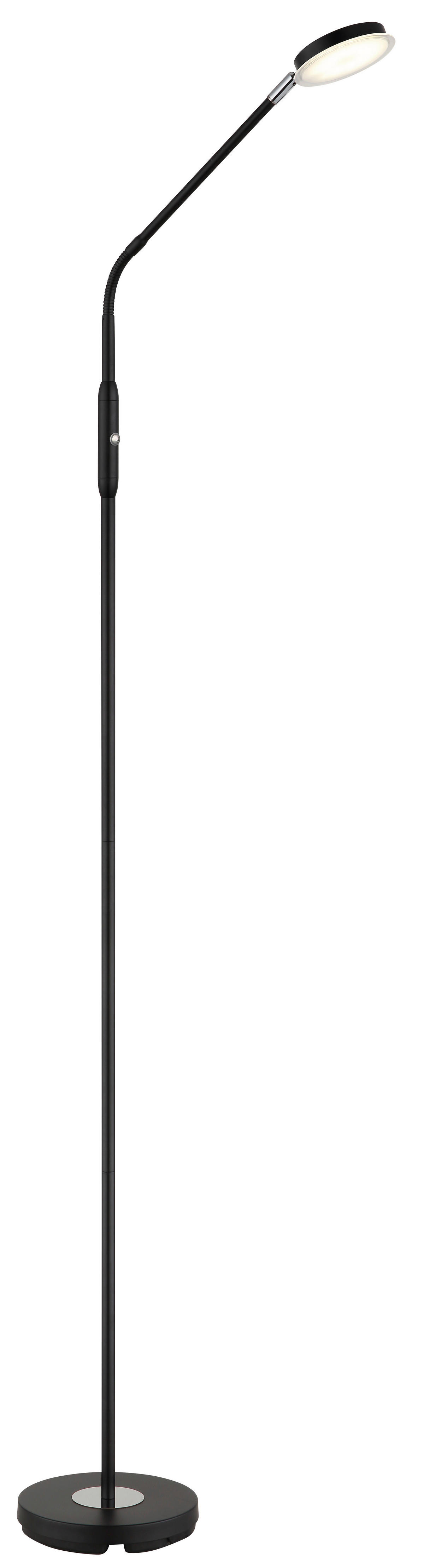 GLOBO Stehleuchte mattschwarz Metall B/H/L: ca. 20x173x52 cm 1 Brennstellen SILVIO - mattschwarz (52,00/20,00/173,00cm) - GLOBO