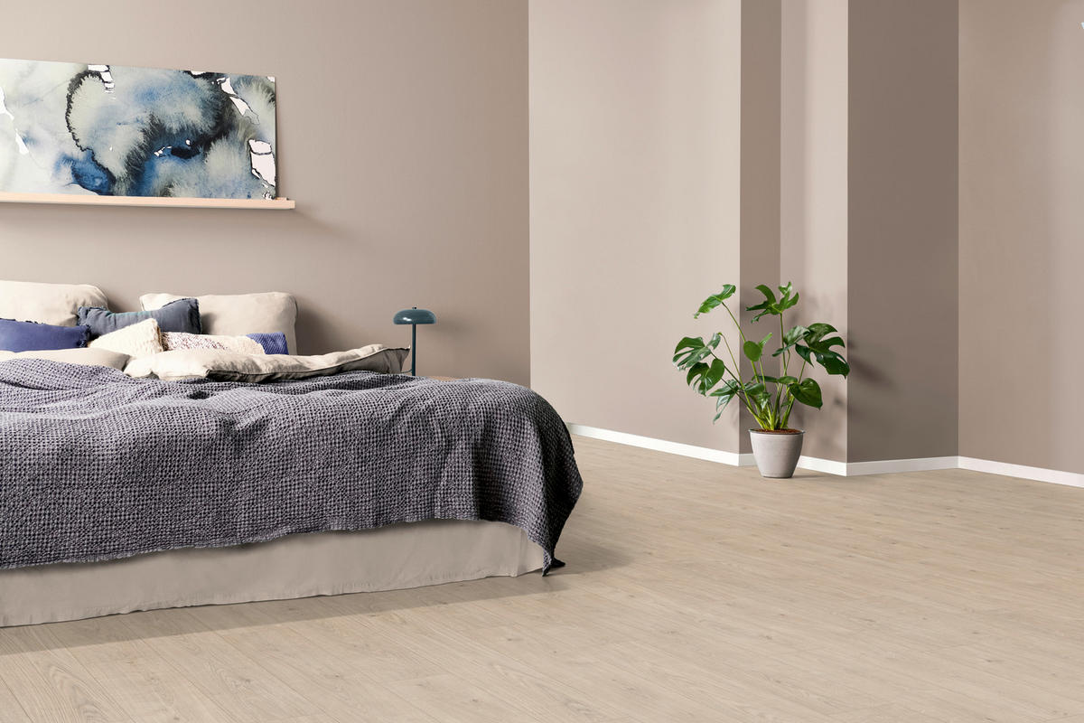 Laminatboden Berdal ca. 2,4936m² im Paket  B/L: ca. 19,3x129,2 cm pro Paket Berdal ca. 2,4936m² im Paket - Eiche (19,30/129,20cm)