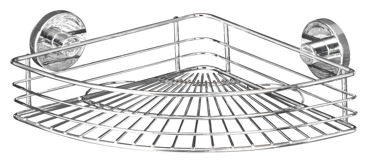 Eckablage Chrom Stahl B/H/L: ca. 31,5x8,5x22 cm Eckablage_1Etg.Vacuum-Loc - Chrom (22,00/31,50/8,50cm) - WENKO