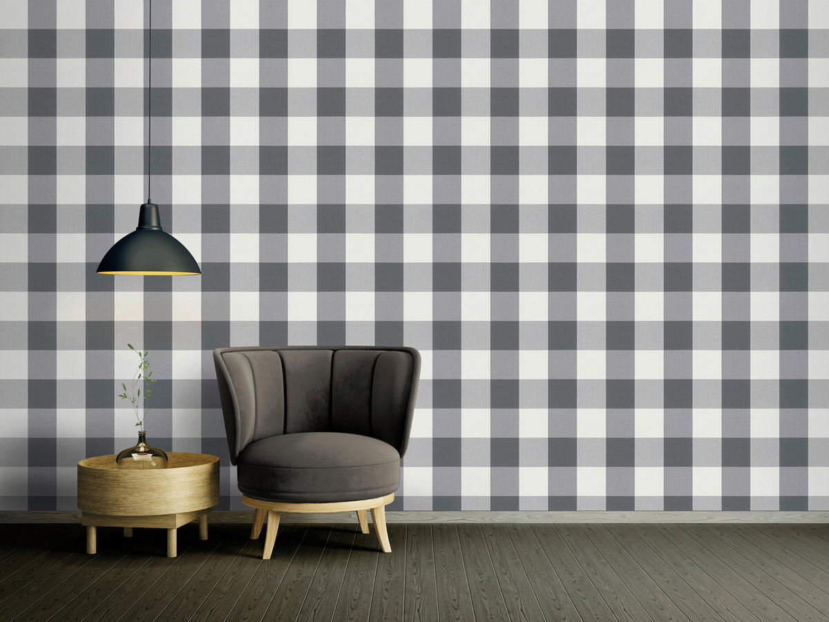 A.S.Creation Vliestapete Black & White Rauten grau B/L: ca. 53x1005 cm Black & White - grau (53,00/1005,00cm) - A.S.Creation