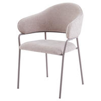 Stuhl CURVE grau taupe Metall Stoff B/H/T: ca. 60x86x58 cm CURVE - taupe/grau (60,00/86,00/58,00cm) - byLIVING