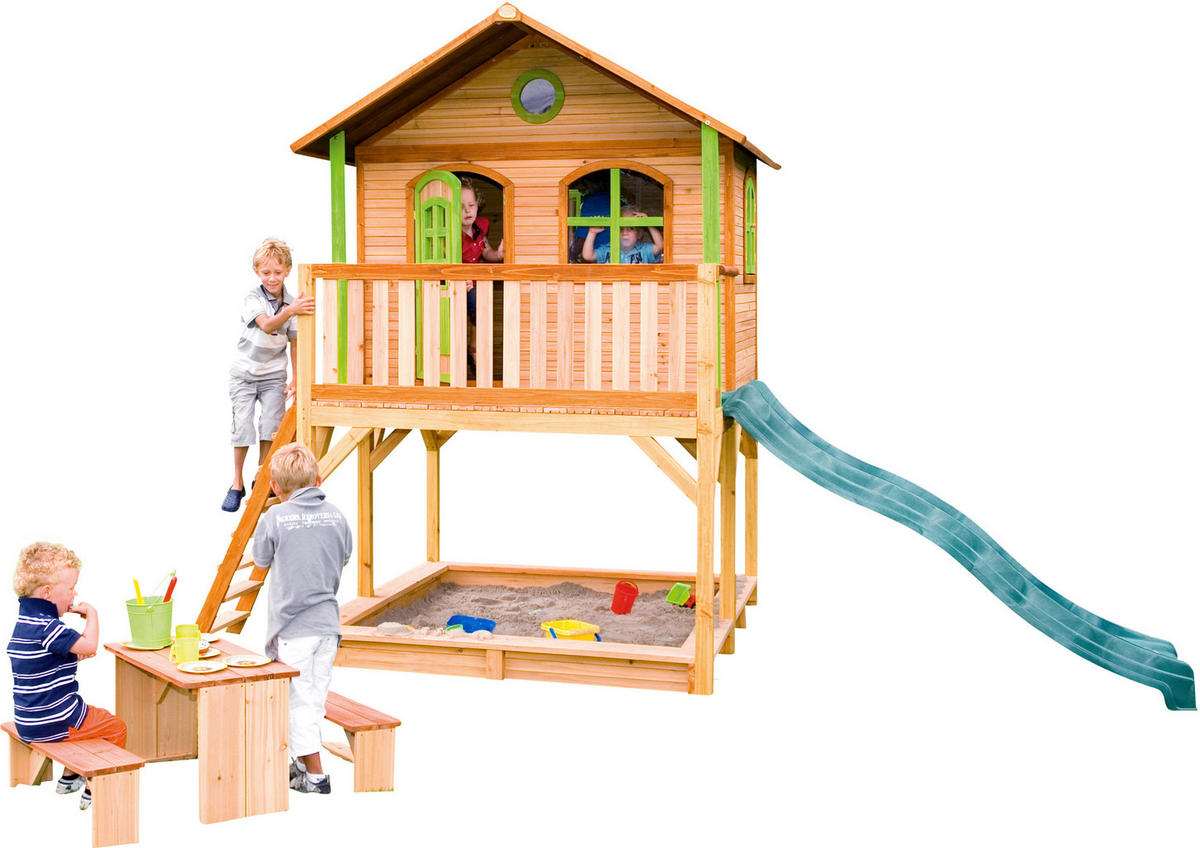 AXI Spielhaus Marc braun B/H/L: ca. 432x293x212 cm Marc - braun/grün (212,00/432,00/293,00cm) - AXI
