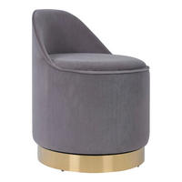 Hocker Viktor 100 grau Samt H/D: ca. 68x52 cm Viktor 100 - grau (52,00/68,00cm) - 360 Living