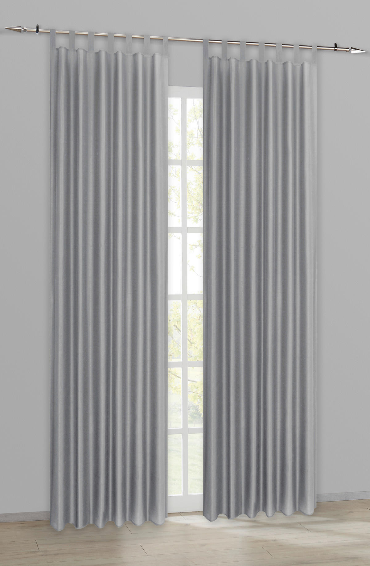 Kombivorhang Pure grau B/L: ca. 140x245 cm Pure - grau (140,00/245,00cm) - ACUS design collection