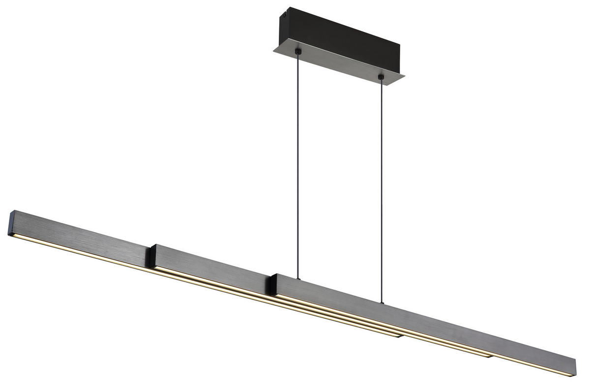 GLOBO LED-Pendellleuchte Opal dunkelgrau Metall Kunststoff B/H/T: ca. 150x150x7,5 cm 1.0 Brennstellen ETHAN - Opal/dunkelgrau (150,00/150,00/7,50cm) - GLOBO