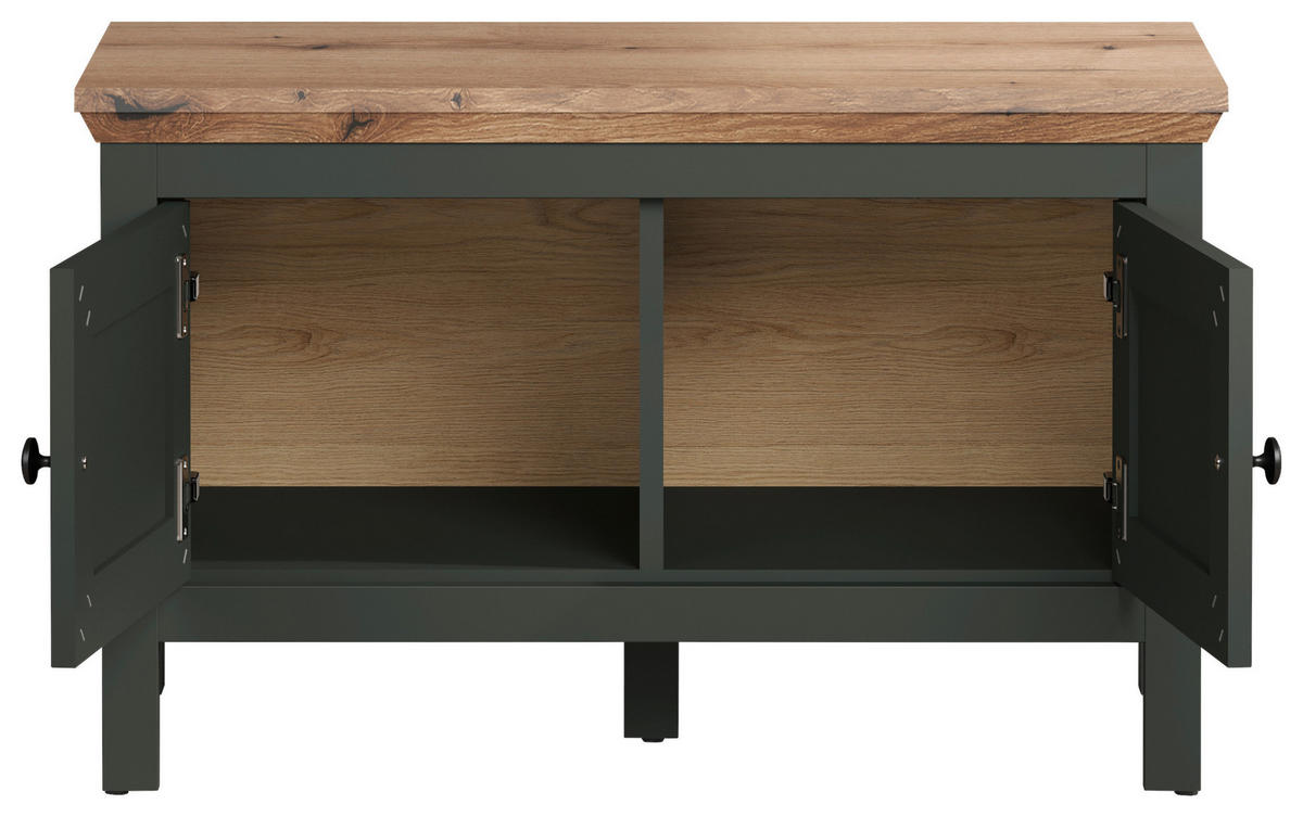 Sitzbank Stanton tannengrün Eiche Evoke Coast Nachbildung B/H/T: ca. 77x48x39 cm Stanton - Eiche/tannengrün (77,00/48,00/39,00cm)