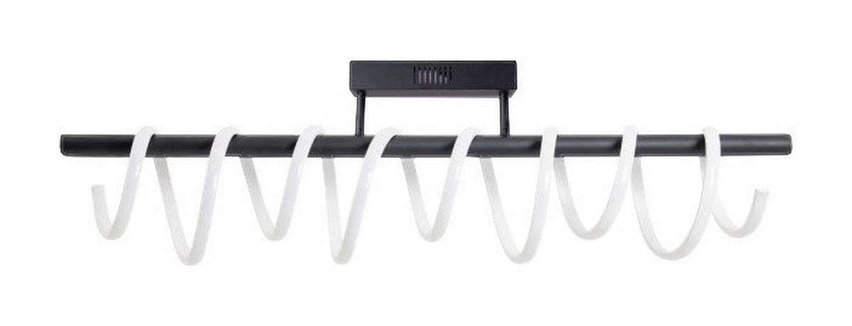Näve Leuchten LED Deckenleuchte NV1374322 schwarz Aluminium Kunststoff B/H/T: ca. 100x27x100 cm null 1 Brennstellen Belleza - schwarz (100,00/27,00/100,00cm) - Näve Leuchten